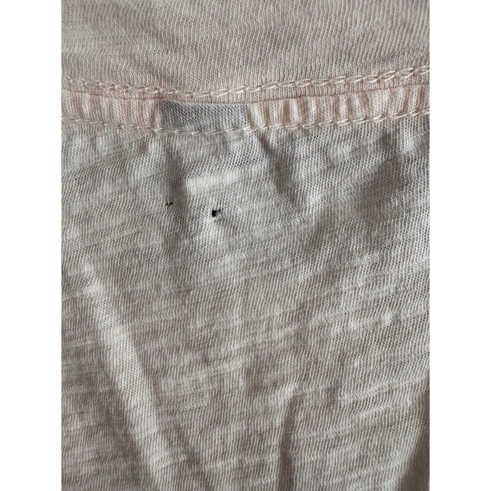 Vuori Womens Boxy Slub Tee Cream Natural Relaxed Fit Short Sleeve Shirt - Picture 3 of 4